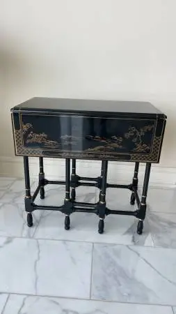 side table Black Lacquered design by Drexel