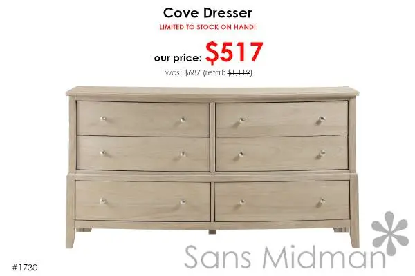 NEW IN BOX! Cove Natural 6 Drawer Dresser- Full Collection Available