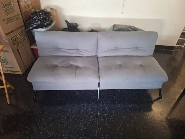 Good Condition Gray Pull Down Mechanical Adjustable Futon
