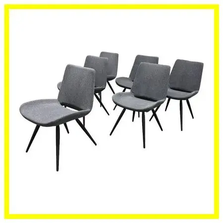 Control Brand Modern Felt Dining Chairs, Set Of Six