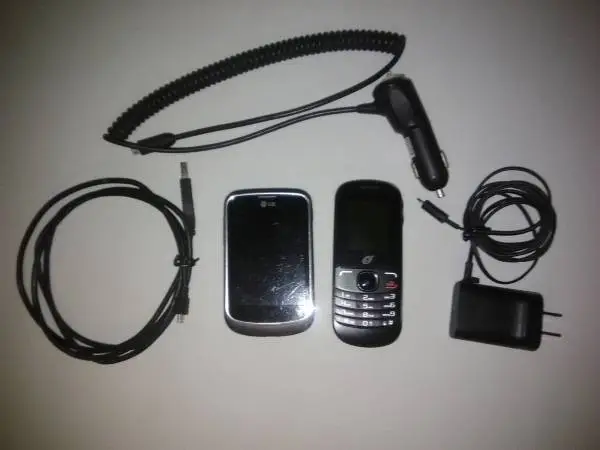Tracfone One Touch Alcatel A250G + LG 306G + 2 USBmb + 1 car Chargers