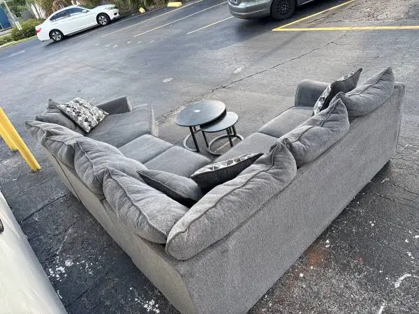 Charcoal 3pc Sectional w/ Cuddler