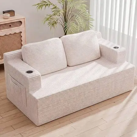 New Homall 67” Cloud Couch Sofa 2 Seater (PINK)