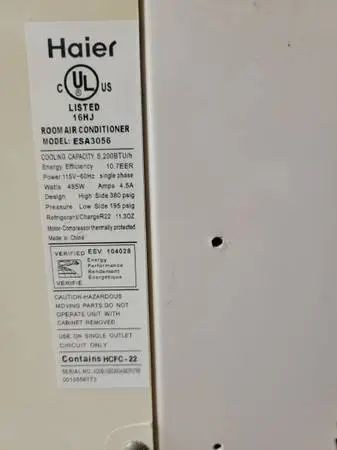 Haier window AC 5200 btu