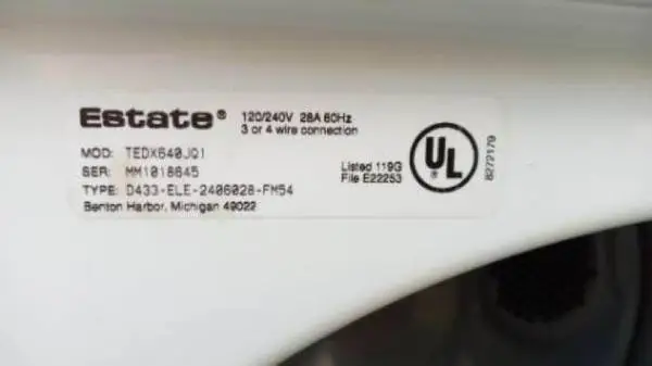 WHIRLPOOL ESTATE DRYER PARTS