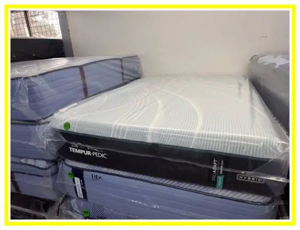 FULL SIZE TEMPURPEDIC PROADAPT (MEDIUM) HYBRID MATTRESS & BOX BED