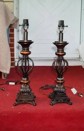 LAMP Pair Vintage Style Light Matching 2 Electric Lamps Set