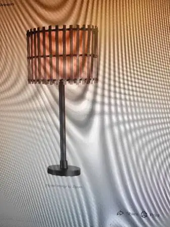 Table Lamp with Brown/Tan Shade