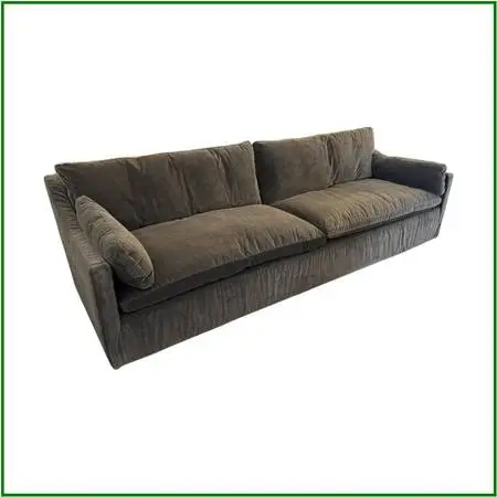 New Restoration Hardware Cloud Slope Arm Sofa, Graphite Velvet