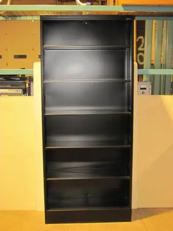 Black metal shelf shelving unit w/5 shelves 36 wide x 13 x 84 high