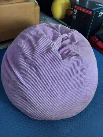 Quality adult purple bean bag