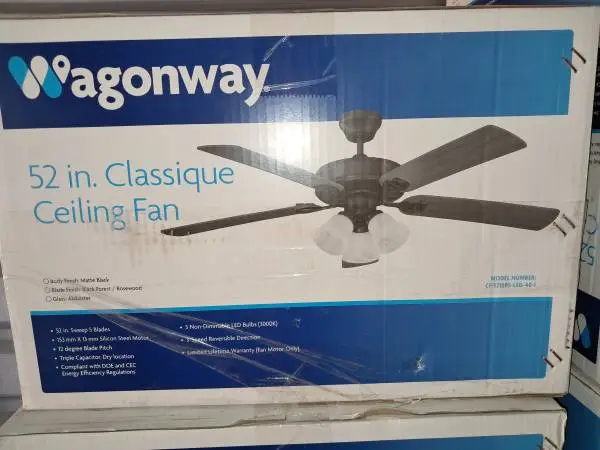New in the box Wagonway 52 Ceiling Fan