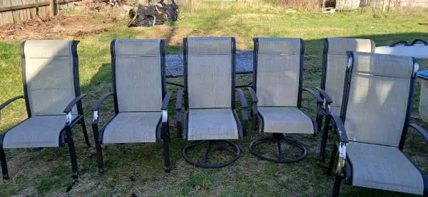 7 piece outdoor patio chair and table set
