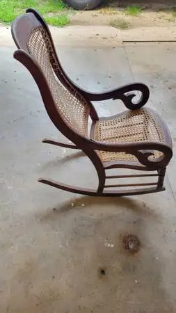 Antique caned Lincoln Rocking Chair Rocker
