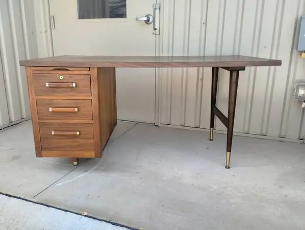 Vintage 1960s Mid Century Modern Desk - Made in NC!