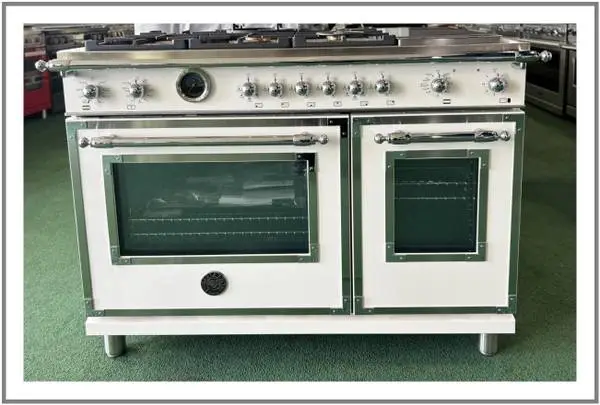 Bertazzoni Heritage 48 Free Standing Dual Fuel Range Ivory Gloss