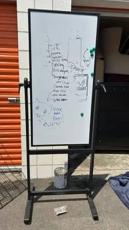 Magnetic Mobile White Board,Double Sided Dry Erase Board on Wheels for Home Offi