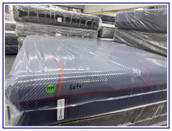 King Size Sealy Posturepedic Elite Hybrid Mattress & Boxes Bed