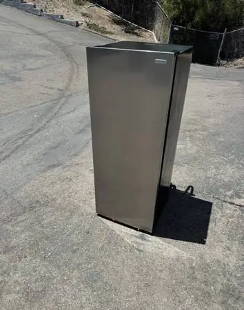 Tall upright freezer stainless steel (free local delivery)
