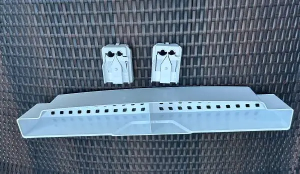 Refrigerator freezer bin and 2 end caps for inside freezer  shelf -New