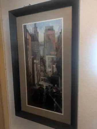 Skyline picture professional framed glass