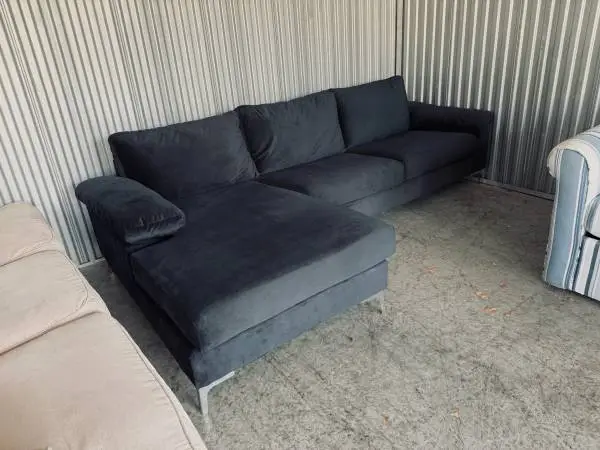 Sleek Contemporary Upscale Z Gallerie Sectional Sofa