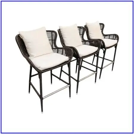 Palecek Palermo In/outdoor Counter Stools, Set Of Three
