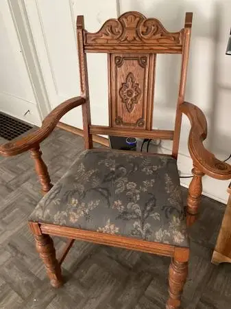 Solid oak chair