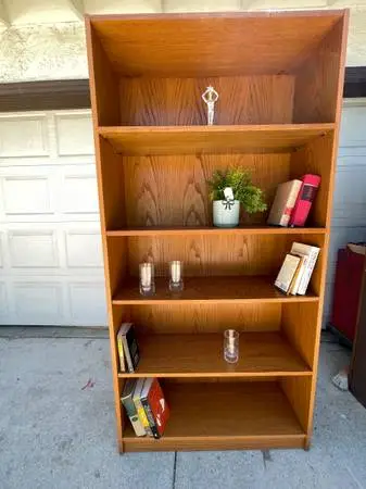 Bookcase Wall Unit Display shelving Danish Teak Mid Century Modern