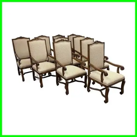 Guy Chaddock Dining Armchairs, Set Of Ten