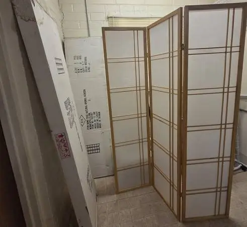 Natural 3-Panel Folding Screens