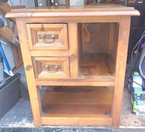 Unique Vintage Night Stand/Side Table