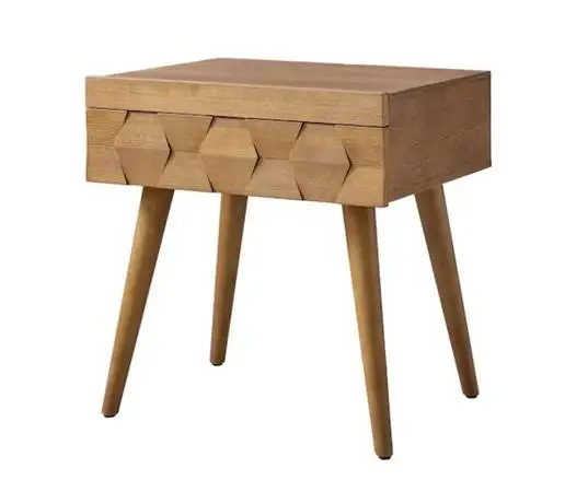 HIGH END SOLID WOOD MID CENTURY NIGHT STAND - ALLNEW