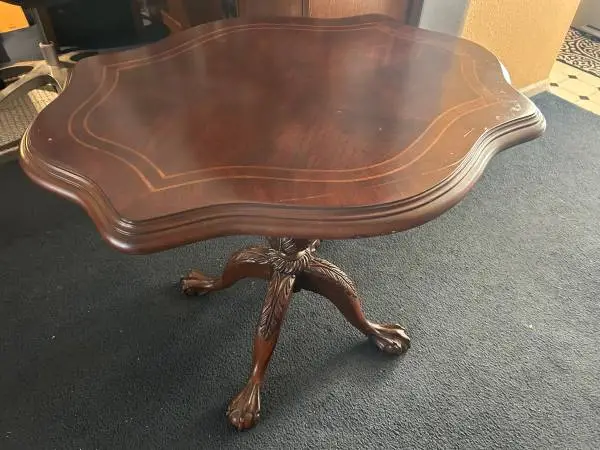Fine crafted wood end table