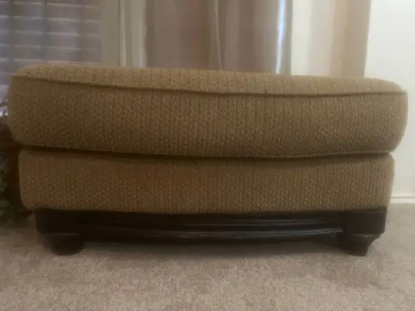 Soft brown /tan Ottoman wood base and legs