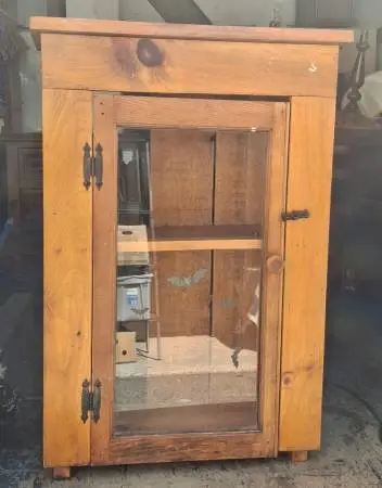 Pine cabinet With Glass Door