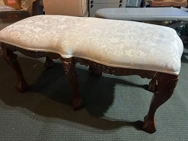 Uniquely crafted wood bed-end bench seat