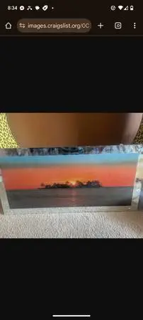 Vintage motion picture sunset ocean light large