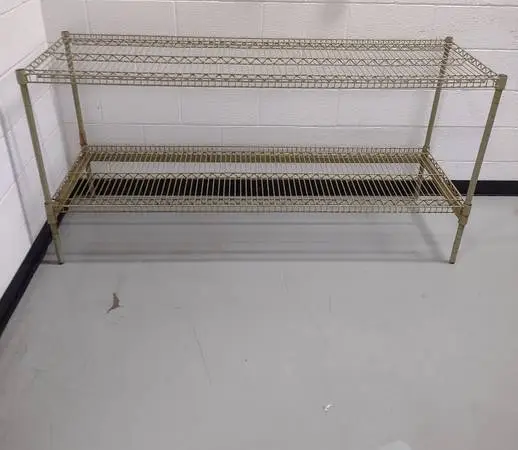 2 Shelf 72w x 36H Gold Epoxy 800lb/shelf cap Shelving Wire Rack