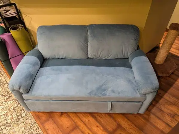 3-in-1 Convertible Sleeper Sofa Bed with Adjustable Armrests and Stora