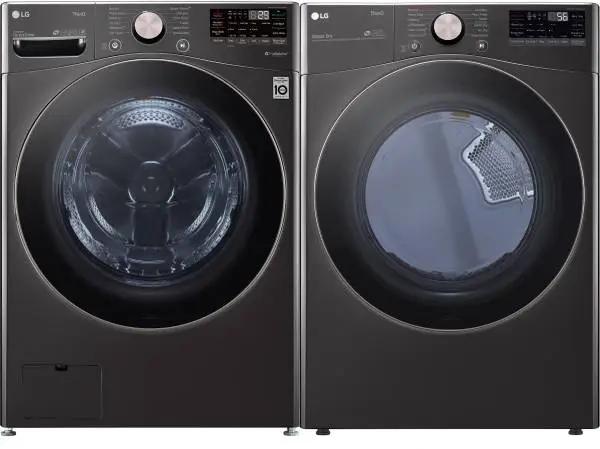 TurboWasher 360°& TurboSteam Elect Dryer by LG(Ai)Wi-Fi Black Steel