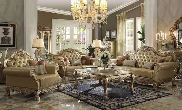 Dresden - Coffee Table Gold Patina & Bone  #10845