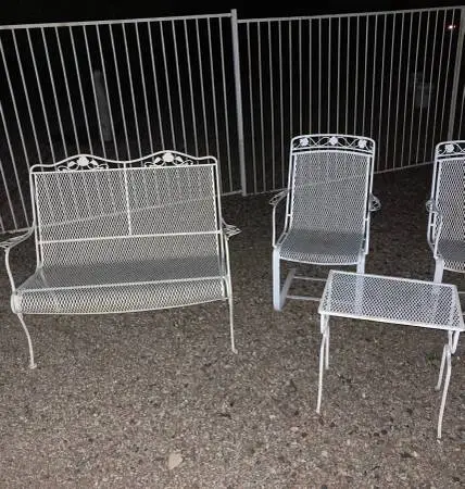 3 Piece Metal Patio Set