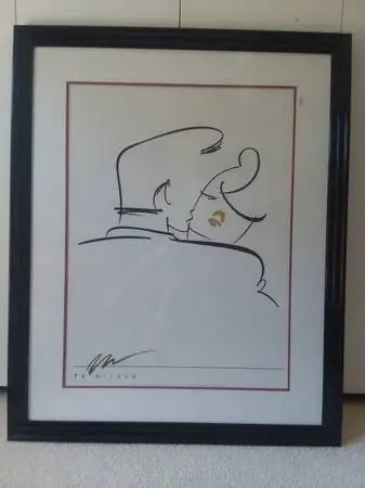 TY WILSON Embrace 1987 Premium Matted & Framed Art Print