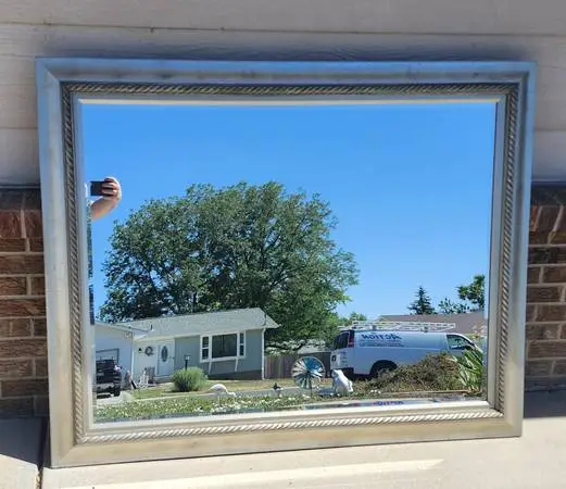 57 inches by 45 inches Large Framed Wall Mirror (northeast Loveland)