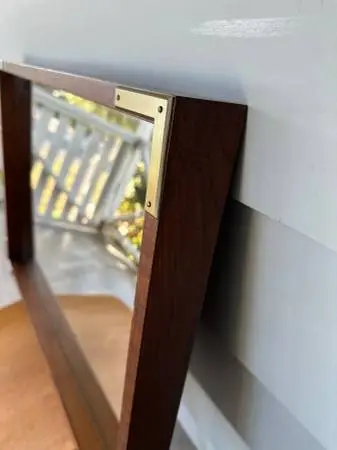 West Elm Malone Campaign Wall Mirror - Walnut