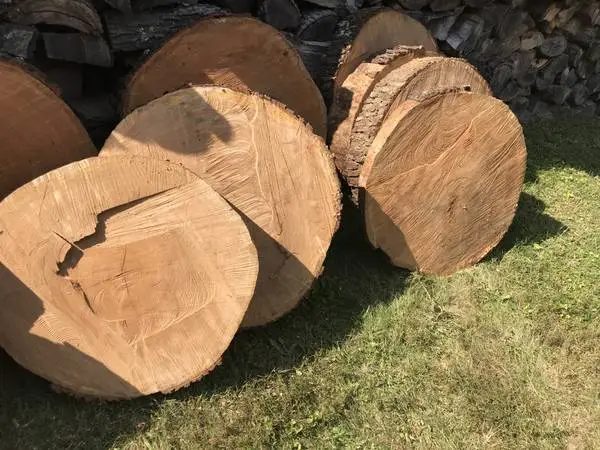 Live edge Black Cherry Discs
