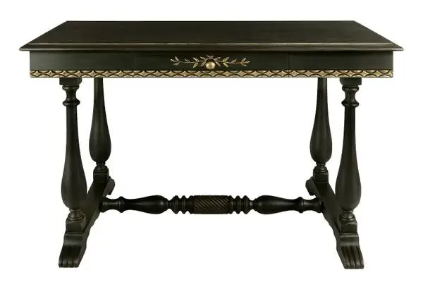 Beautiful black and gold sofa, writing, or entry table