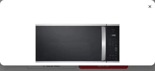 LG microwave over the range 30 inches model MVEM1825F