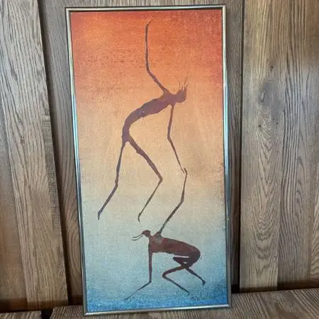 Framed Abstract Art - 12.5X1X24.5H